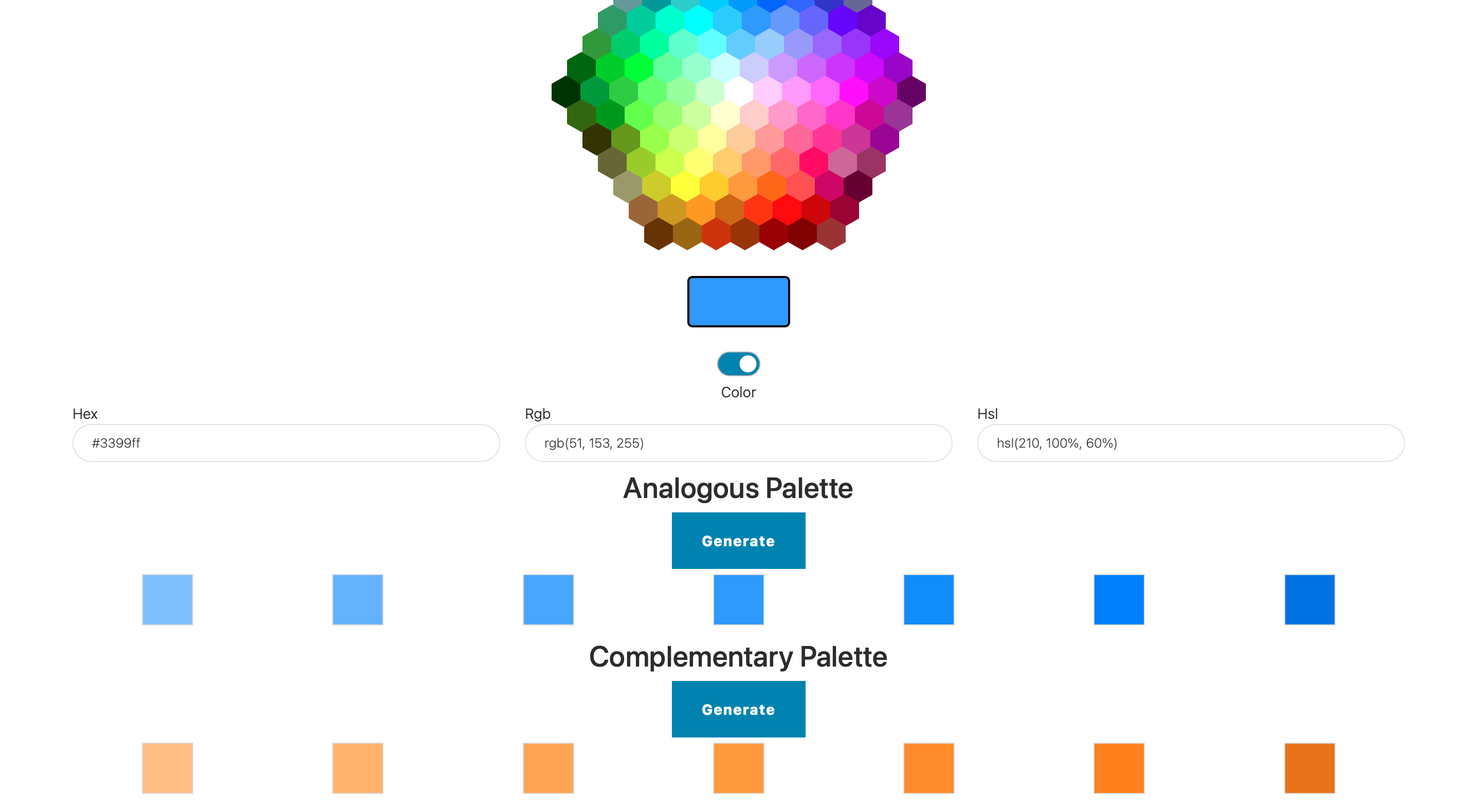 Analogous And Complementary Palette